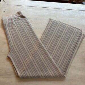 House of Harlow 1960 Knit Striped Metallic Wide Leg Lounge Pants Size L